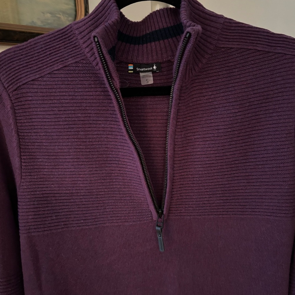 Smartwool Texture Wool Blend Half Zip Sweater In … - image 7